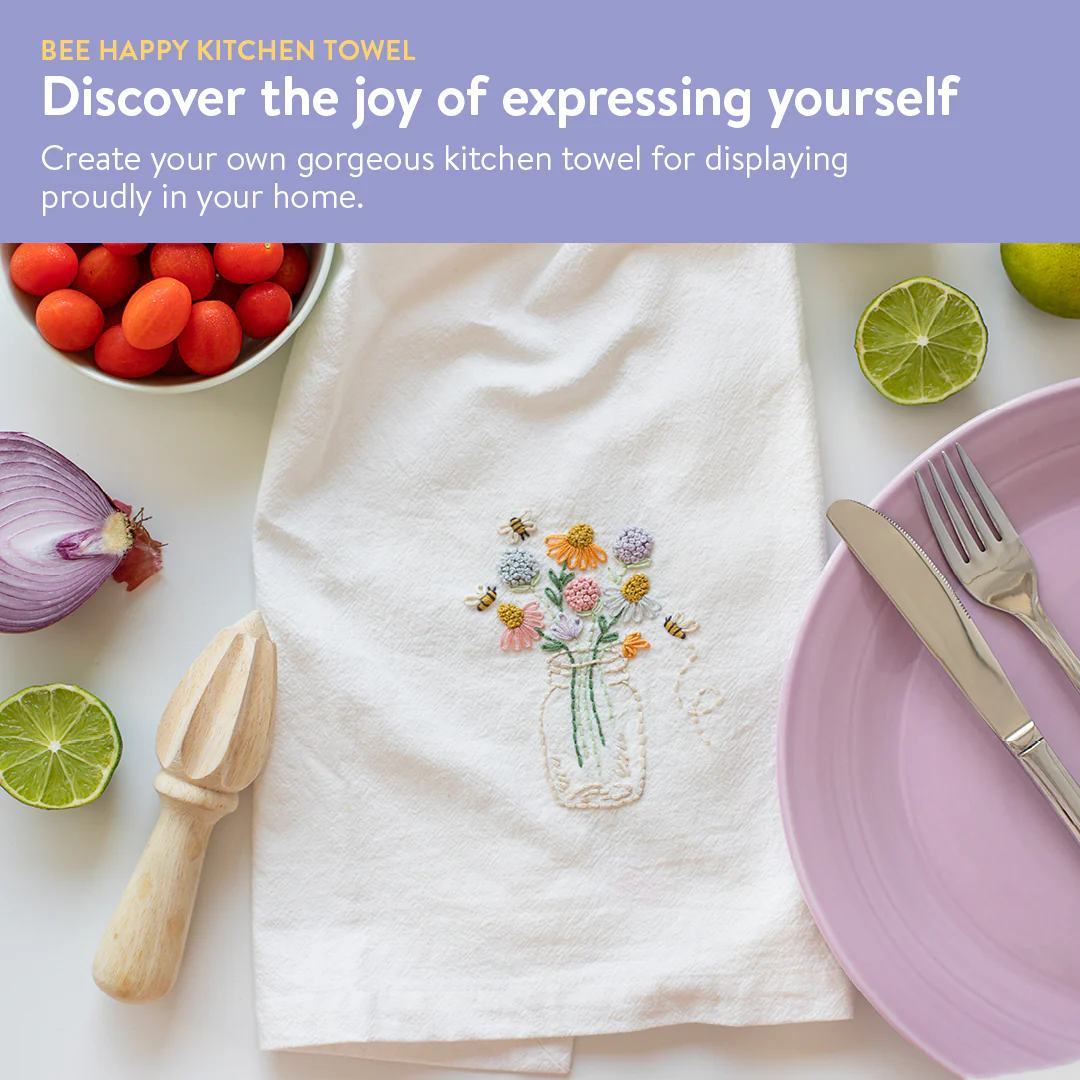 Bee Happy Kitchen Towel Beginner Kit - Image 10