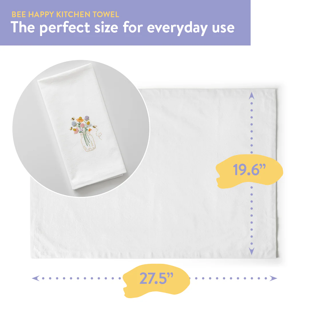 Bee Happy Kitchen Towel Beginner Kit - Image 12