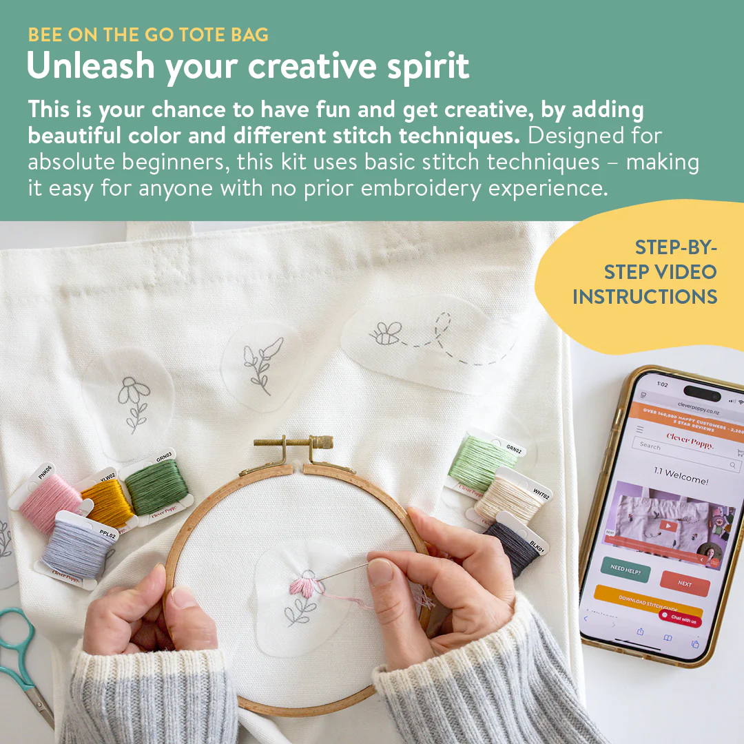 Bee on the Go Tote Bag Beginner Kit - Image 9
