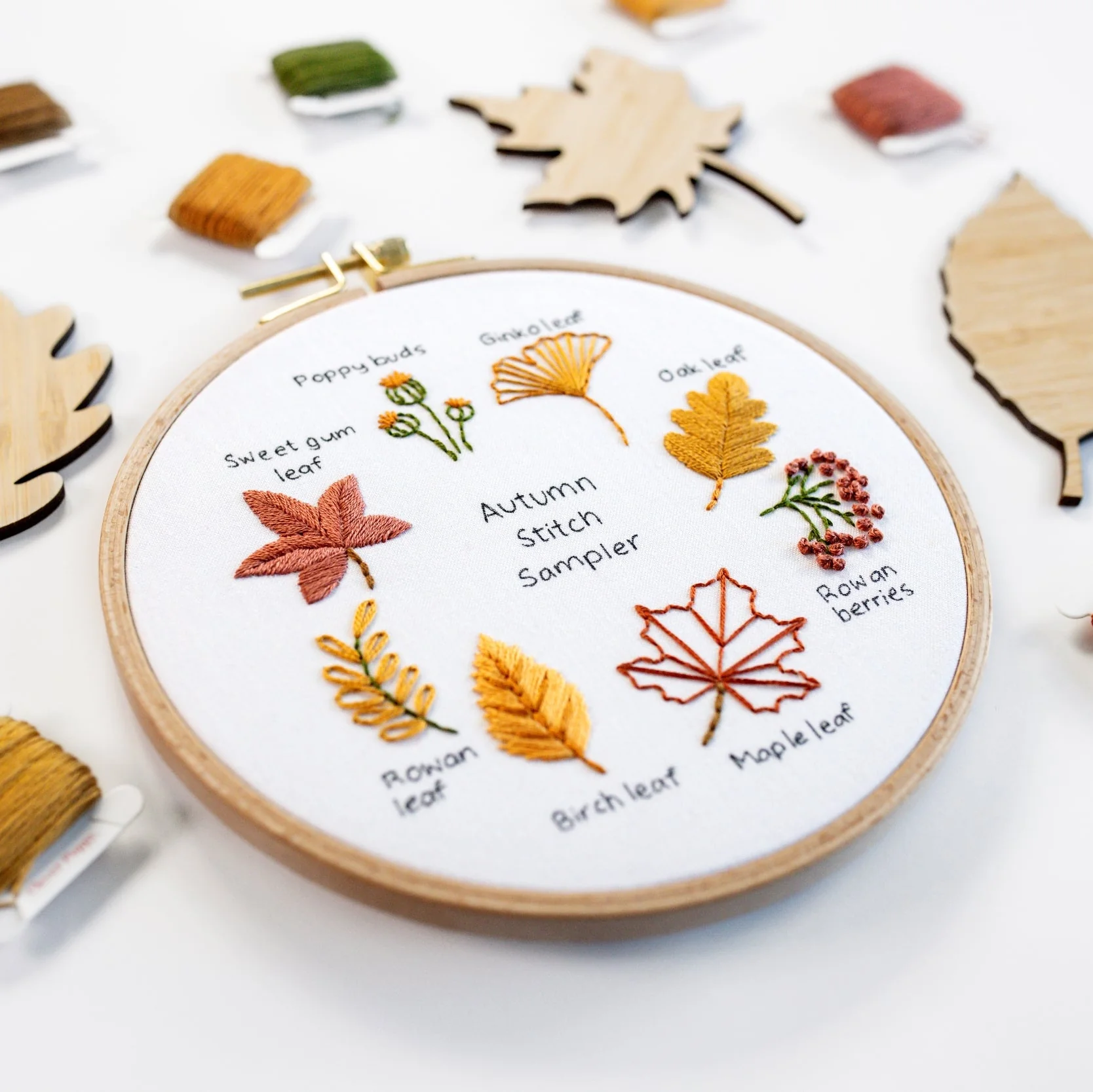 Autumn Leaf Stitch Sampler Beginner Kit - Image 3