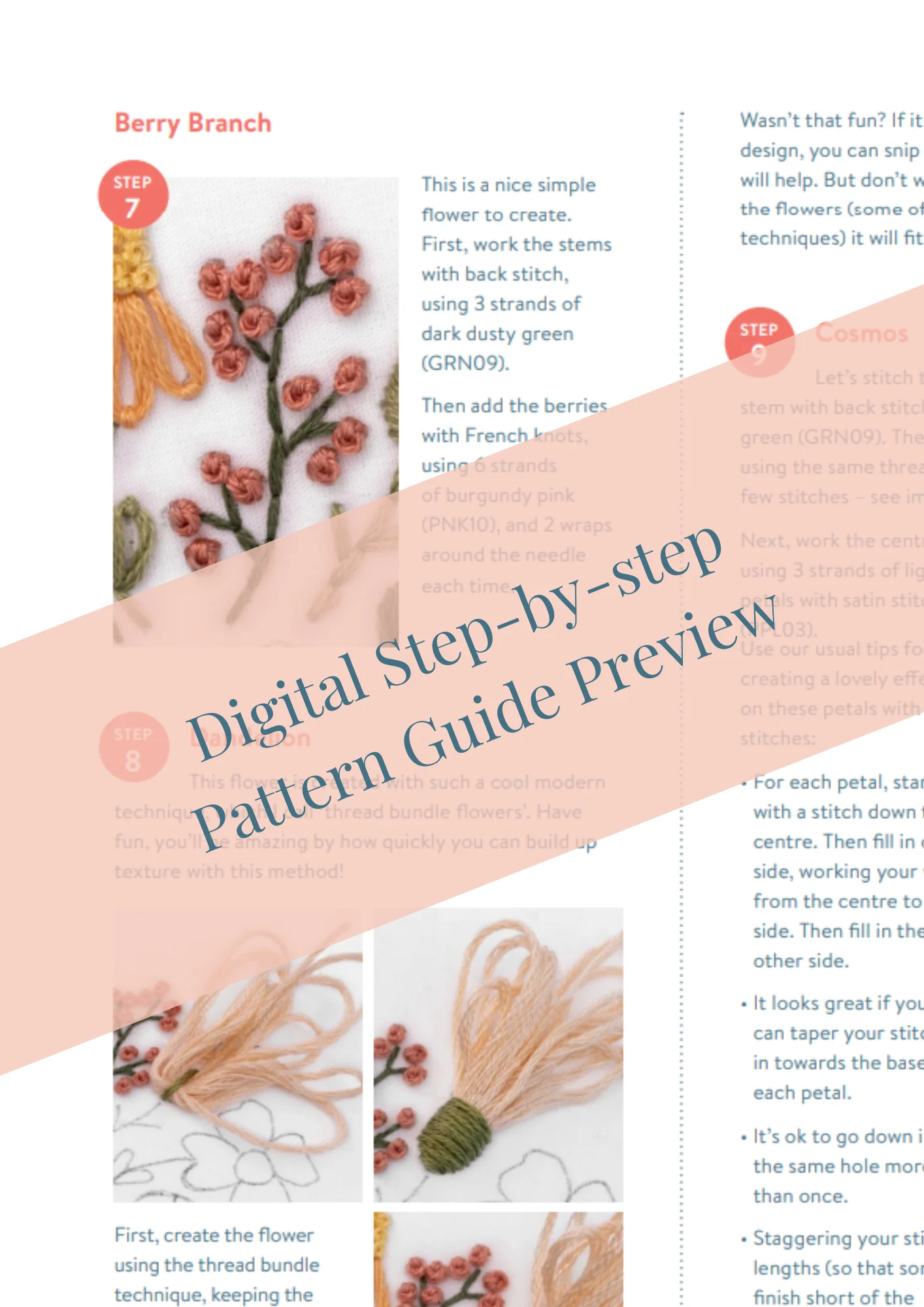 Floral Rainbow Sampler Embroidery Kit - Image 7