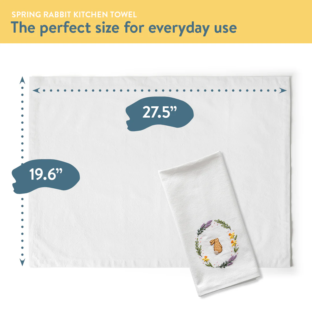 Spring Rabbit Kitchen Towel Beginner Kit - Image 9